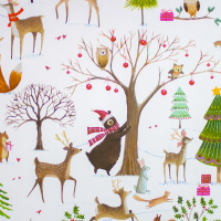 Christmas Woods Gift Wrap Paper — festive Christmas Woods holiday wrapping paper design