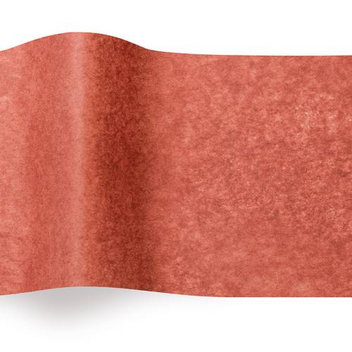 Cinnamon Tissue Paper — Warm reddish-brown, spice tone tissue paper sheet, smooth finish