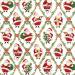 Classic Santa Gift Wrap Paper - classic Santa illustrations and Christmas trees on a cream background