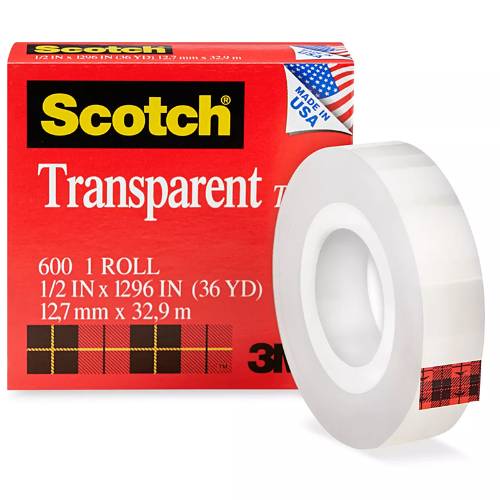 Clear transparent tape roll — clear tape roll for retail gift wrapping and packaging