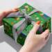 Construction Trucks Green Gift Wrap Paper - B239
