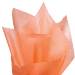 Coral Tissue Paper — Warm salmon-pink coral tissue paper sheet, smooth finish