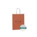 Coral on White Paper Shopping Bag