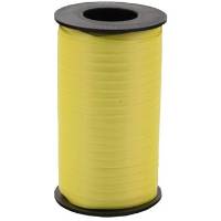 Daffodil curling ribbon on a cylindrical spool — flat polypropylene, 3/8" width, 250 yards