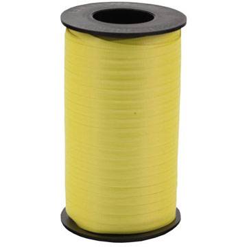 Daffodil curling ribbon on a cylindrical spool — flat polypropylene, 3/8" width, 250 yards