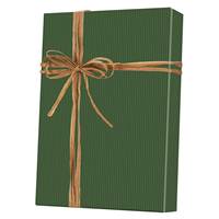 Dark Green Pinstripe Gift Wrap