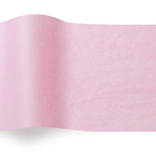 Dark Pink Tissue Paper — Soft medium pink, slightly muted tissue paper sheet, smooth finish