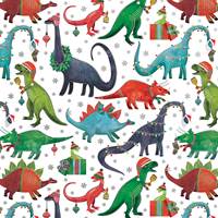 Decked Out Dinosaur Gift Wrap Paper