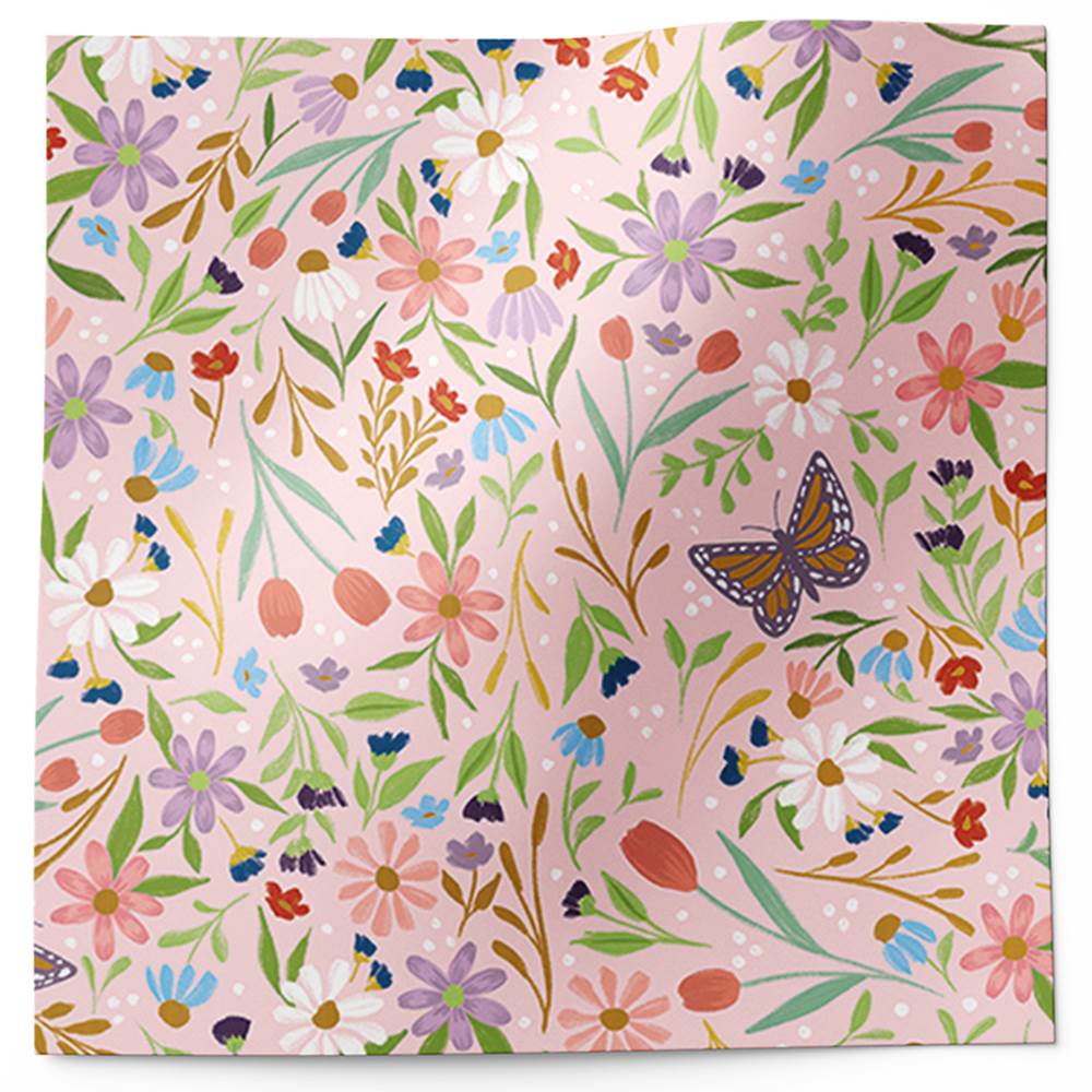 Simple Floral Design Custom Tissue Paper Sheets