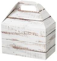 Distressed White Wood Large Gable Box