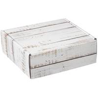 Distressed White Wood Mailing Box Decorative Mailing Box