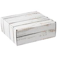 Distressed White Wood Mailing Box  Decorative Mailing Box