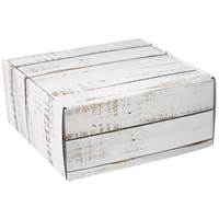 Distressed White Wood Mailing Box  Decorative Mailing Box