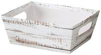 Distressed White Wood Market Tray (Small)