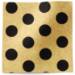 Blackberry dots printed tissue paper with bold black polka dots on a kraft-style background