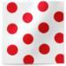 Strawberry Dots Printed Tissue Paper — Large bold red polka dots scattered on clean white background