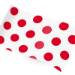 Strawberry Dots Printed Tissue Paper — Large bold red polka dots scattered on clean white background