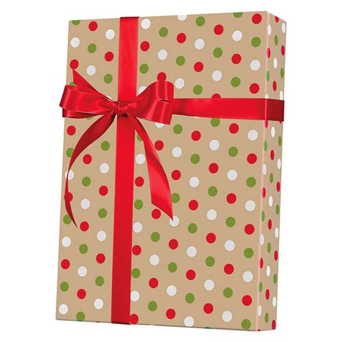 Dotty Christmas/Kraft Gift Wrap