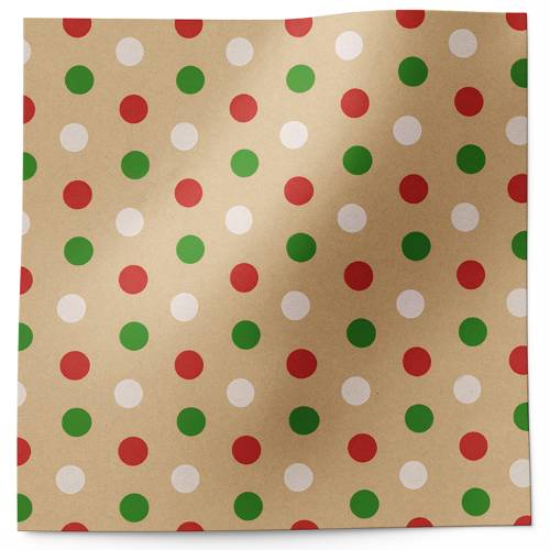 Dotty Christmas Tissue Paper — colorful christmas dots on white background