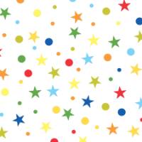 Dotty Stars Gift Wrap Paper — colorful dotty stars birthday party wrapping paper