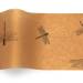 Dragonflies printed tissue paper featuring black dragonfly illustrations on a kraft brown background