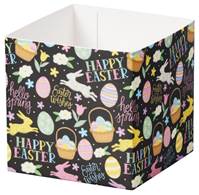 Easter Chalkboard Square Party Favor Box Square Party Favor Box