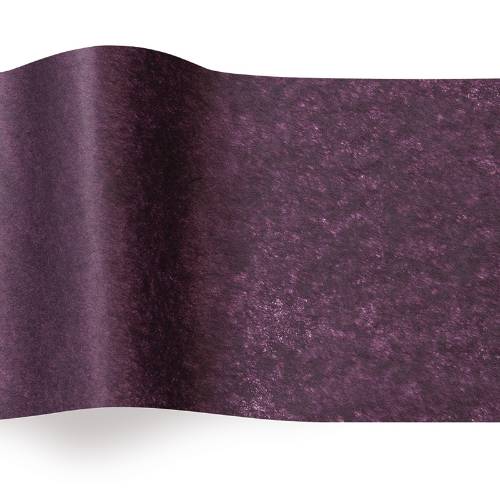 Eggplant Tissue Paper — Deep dark purple, almost black-purple tissue paper sheet, smooth finish