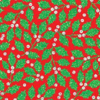 Elegant Holly Red Gift Wrap Paper — holiday elegant holly red printed gift wrapping paper