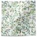 Elegant leaves tissue paper with watercolor green leaves and trailing vines on white