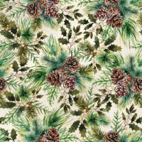 Elegant Pine Pearl Gift Wrap Paper - elegant pine branches and pinecones with gold accents on a pearl background