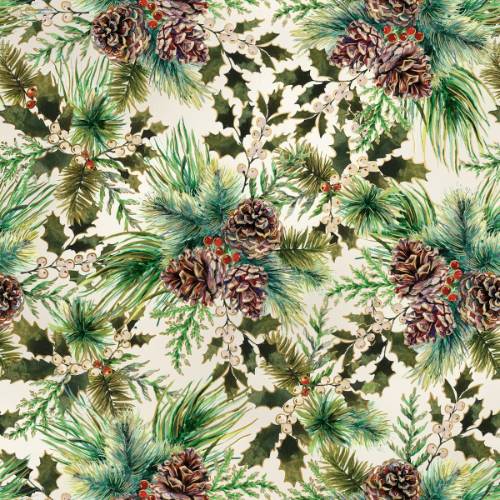 Elegant Pine Pearl Gift Wrap Paper - elegant pine branches and pinecones with gold accents on a pearl background