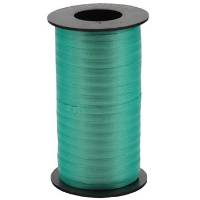 Emerald curling ribbon on a cylindrical spool — flat polypropylene, 3/16" width, 500 yards