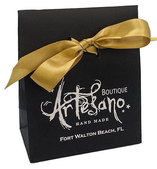 Black with Gold Ribbon
