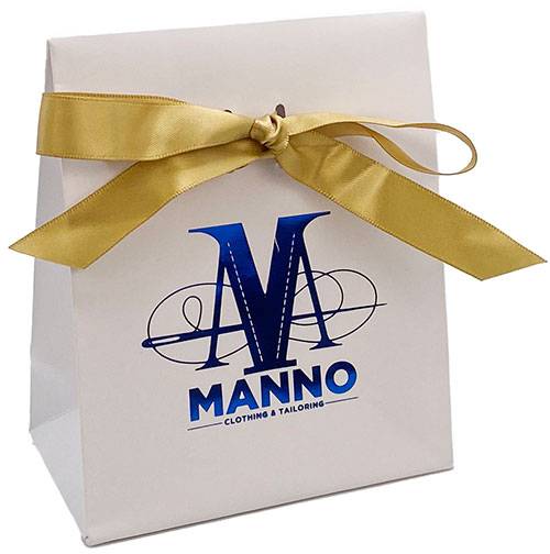 White with Gold Ribbon