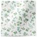 Eucalyptus printed tissue paper featuring soft green eucalyptus leaves on a white background