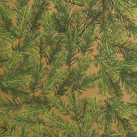 Evergreen Kraft Gift Wrap Paper — festive Evergreen Kraft holiday wrapping paper design