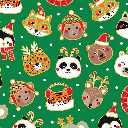 Festive Faces Gift Wrap Paper — Festive Faces Christmas gift wrap pattern