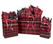 Festive Flannel Paper Shopping Bags (Pup - Full Case) - FLAN-P