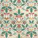 Festive Folk Gift Wrap Paper - folk-art figures, deer, and florals in red, green, and teal on a cream background