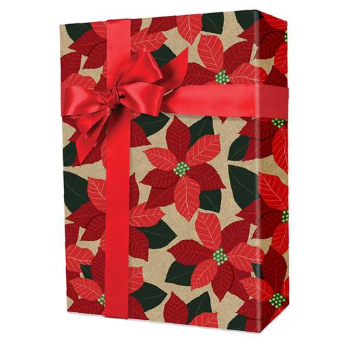 Field of Poinsettias Gift Wrap Paper