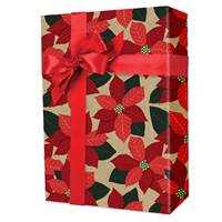 Field of Poinsettias Gift Wrap Wholesale Gift Wrap Paper, Christmas Gift Wrap Paper