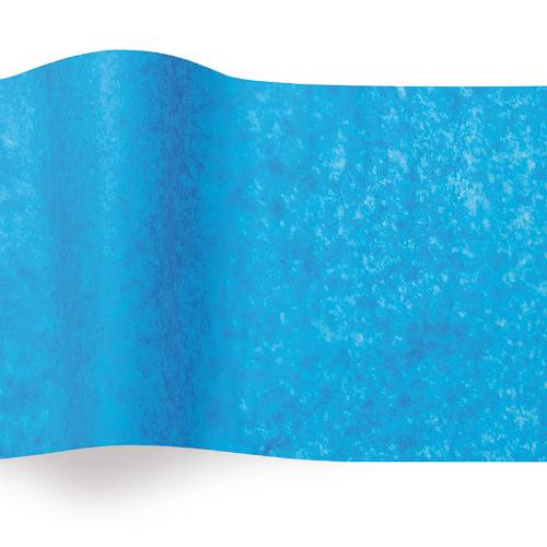 Fiesta Blue Tissue Paper — Bright medium blue, vivid cobalt tone tissue paper sheet, smooth finish