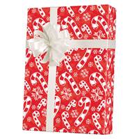 Flakes & Candy Canes Gift Wrap Wholesale Gift Wrap Paper, Christmas Gift Wrap Paper
