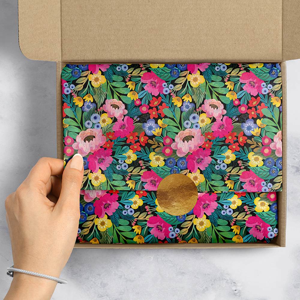  Floral Tissue Paper for Packaging Small Business (25 Pack) Gold  Tissue Paper Sheets Printed Pastel Tissue Paper Bulk - Boho Wrapping Paper  Baby in Bloom Baby Shower : Health & Household