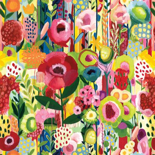 Floral Collage Gift Wrap Paper — versatile floral collage all-occasion gift wrap