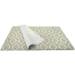 Floral Damask Pearl printed tissue paper sheets folded in a stack showing the damask print and reverse side