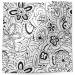 Floral sketch printed tissue paper featuring hand-drawn black floral illustrations on a light background