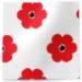 Flowers at Large printed tissue paper featuring bold red oversized floral designs on a light background