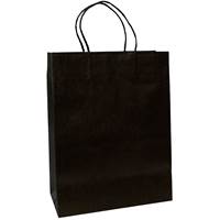 Fold Over J-Cut Shopping Bag -Black (Debbie) 