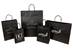 Fold Over J-Cut Shopping Bag -Black (Vogue)